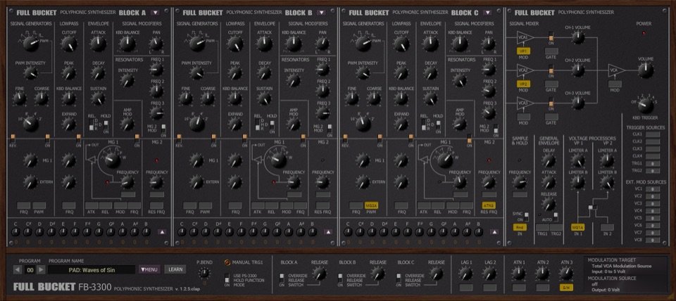 FB-3300 by Full Bucket Music: plugin interface screenshot