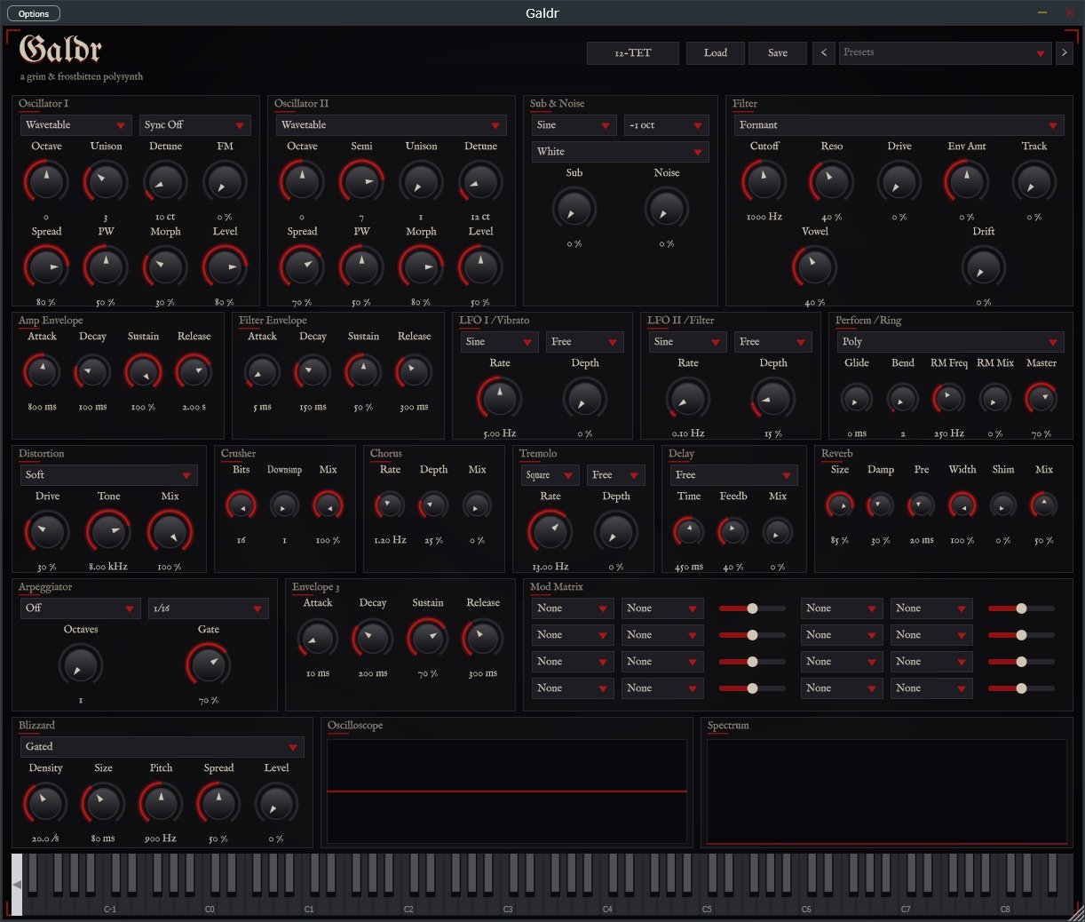 Galdr by Sognevo: plugin interface screenshot