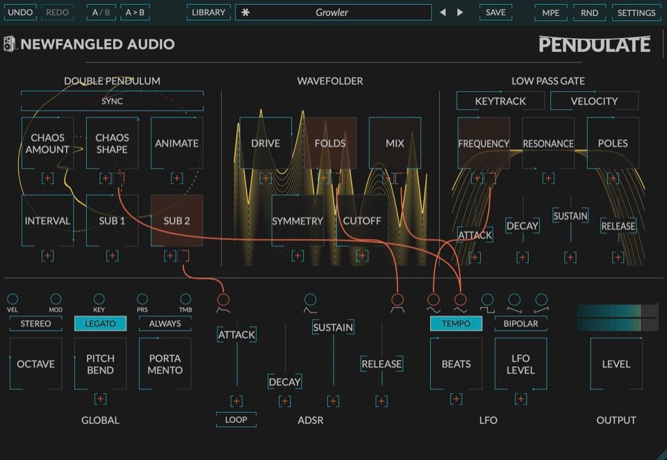 Pendulate by Newfangled Audio: plugin interface screenshot