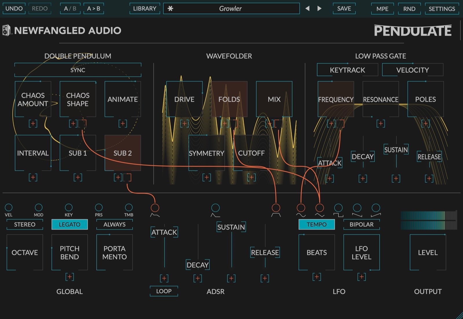 Pendulate by Newfangled Audio: plugin interface screenshot
