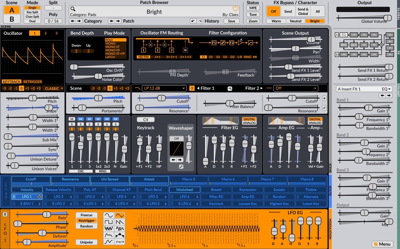 Surge XT by Surge Synth Team: plugin interface screenshot