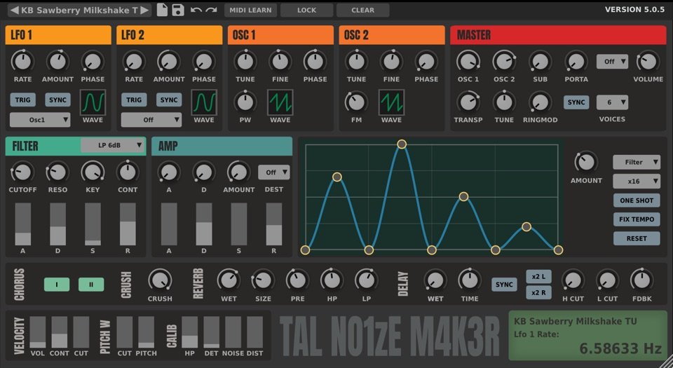 TAL-NoiseMaker by Togu Audio Line: plugin interface screenshot