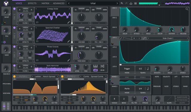 Vital by Matt Tytel: plugin interface screenshot