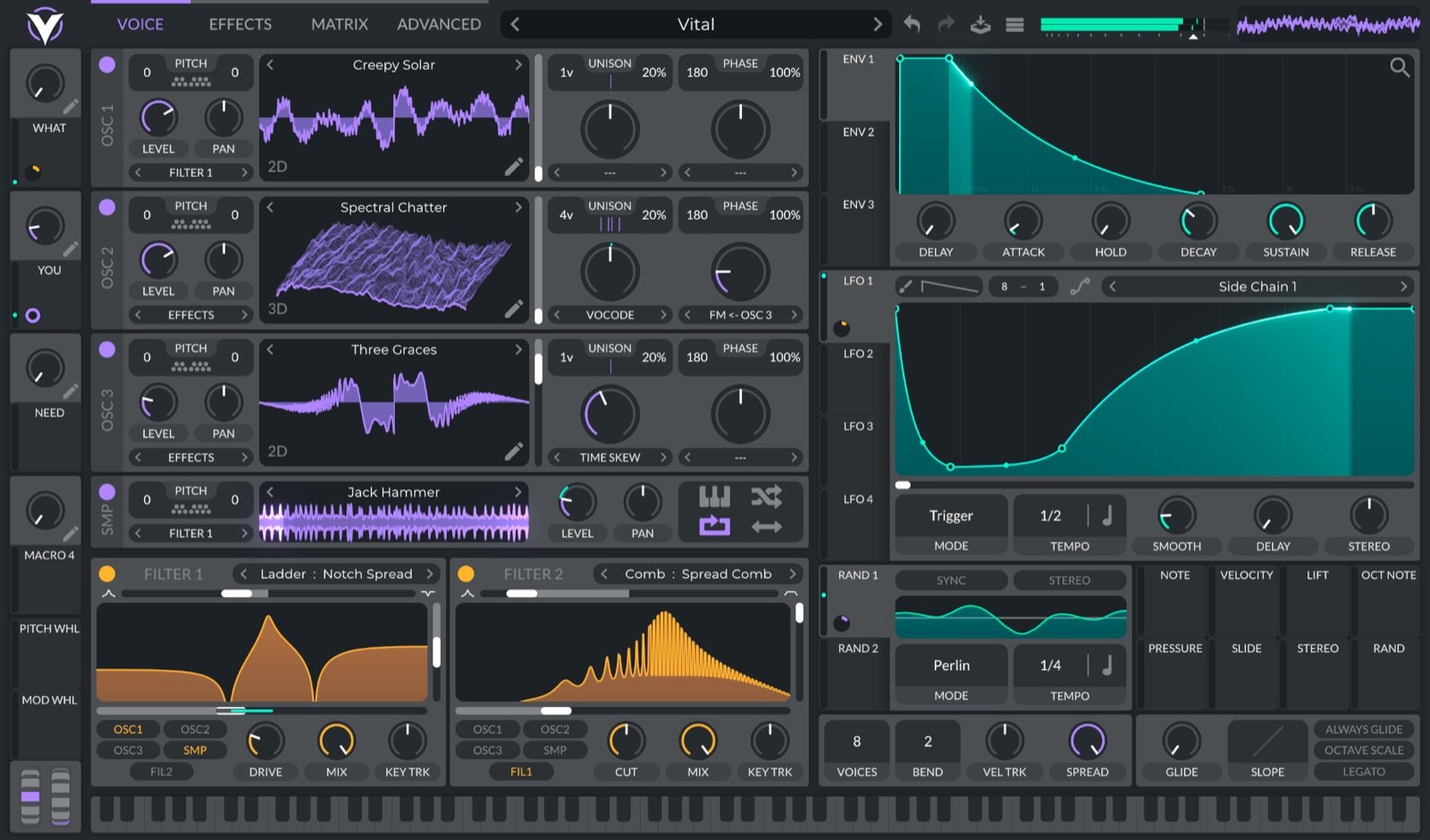 Vital by Matt Tytel: plugin interface screenshot
